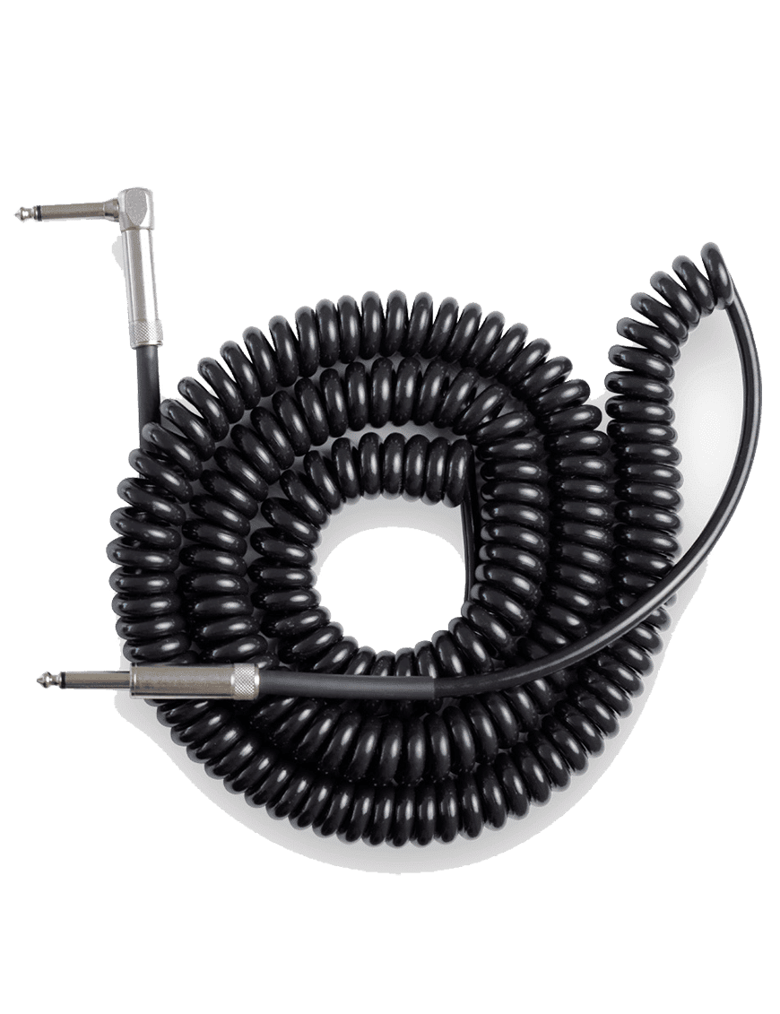 Santo Angelo® Tornado Black Cable Instrumentos Plug ¼" Recto A Plug ¼" 90° Ofhc | 9.15mt