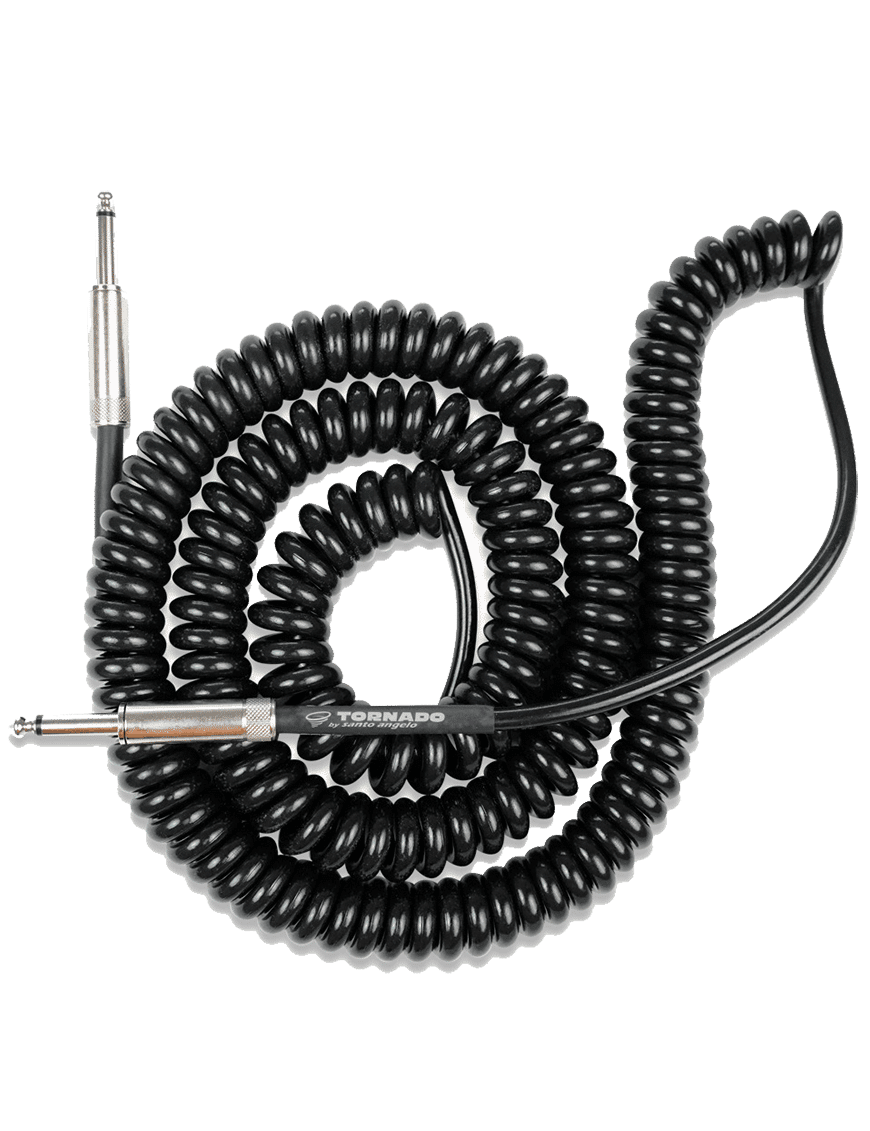 Santo Angelo® Tornado Black Cable Instrumentos Plug ¼" Recto A Plug ¼" Recto Ofhc | 9.15mt