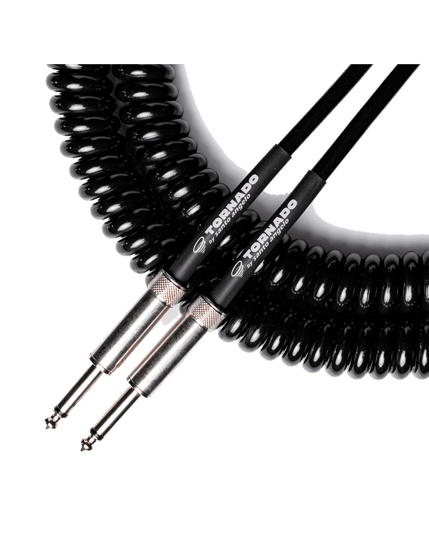 Santo Angelo® Tornado Black Cable Instrumentos Plug ¼" Recto A Plug ¼" Recto Ofhc | 9.15mt