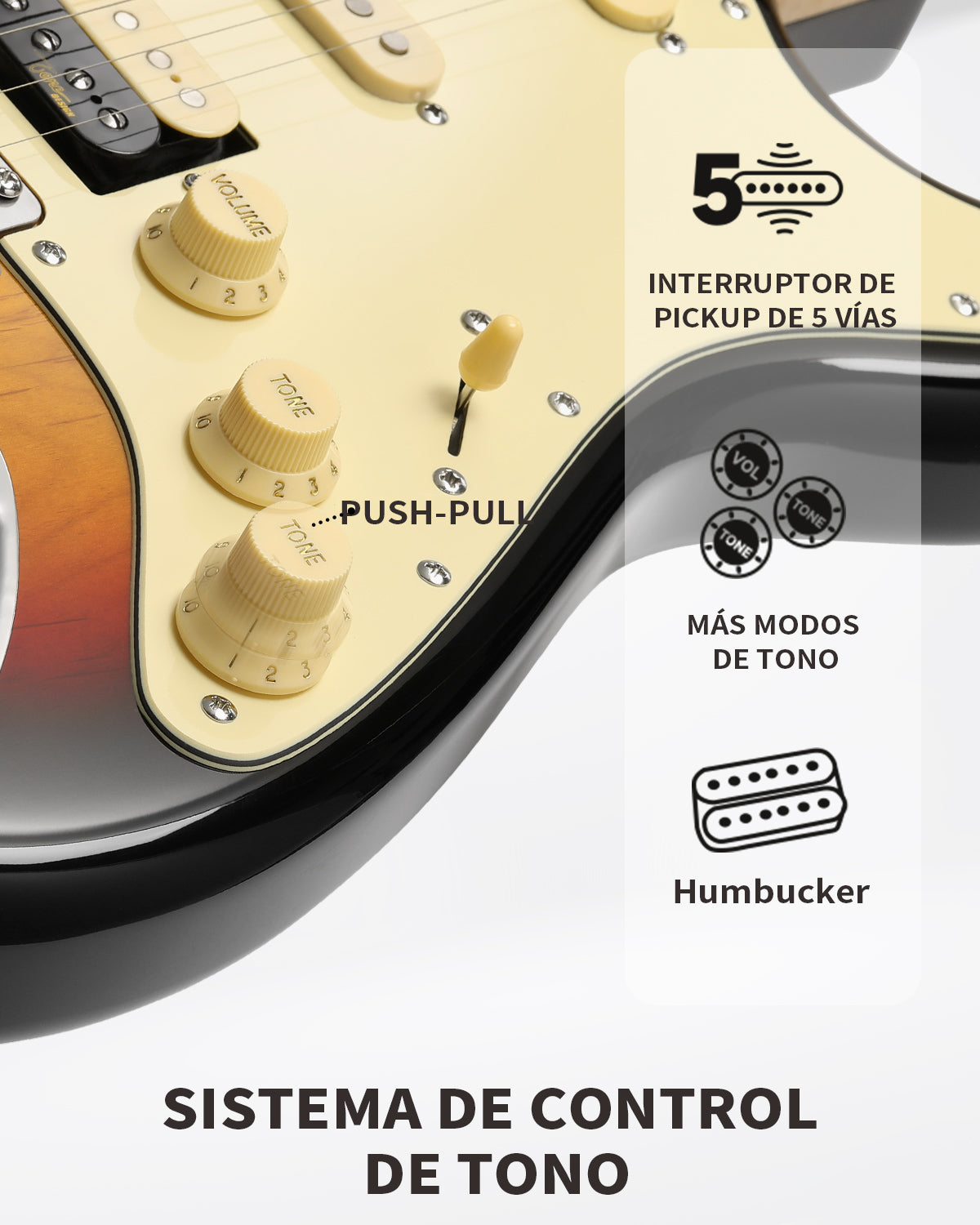 Donner DST-600 Guitarra eléctrica con funda EC6799