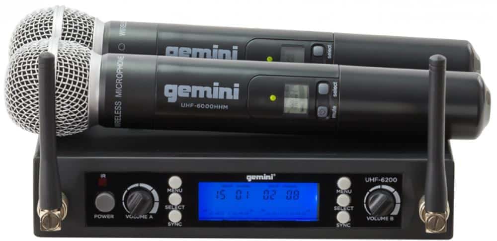 Gemini Uhf-6200m Sistema Inalámbrico Mano Doble Uhf