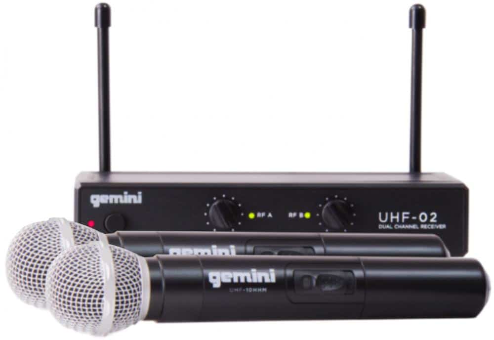 Gemini Micrófono Sistema Inalambrico De Mano Doble Uhf