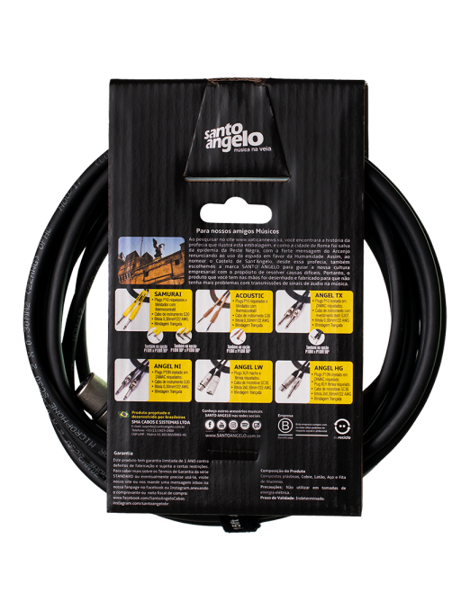 Santo Angelo® ANGEL LW 7.62m Cable Micrófono XLR a XLR OFHC