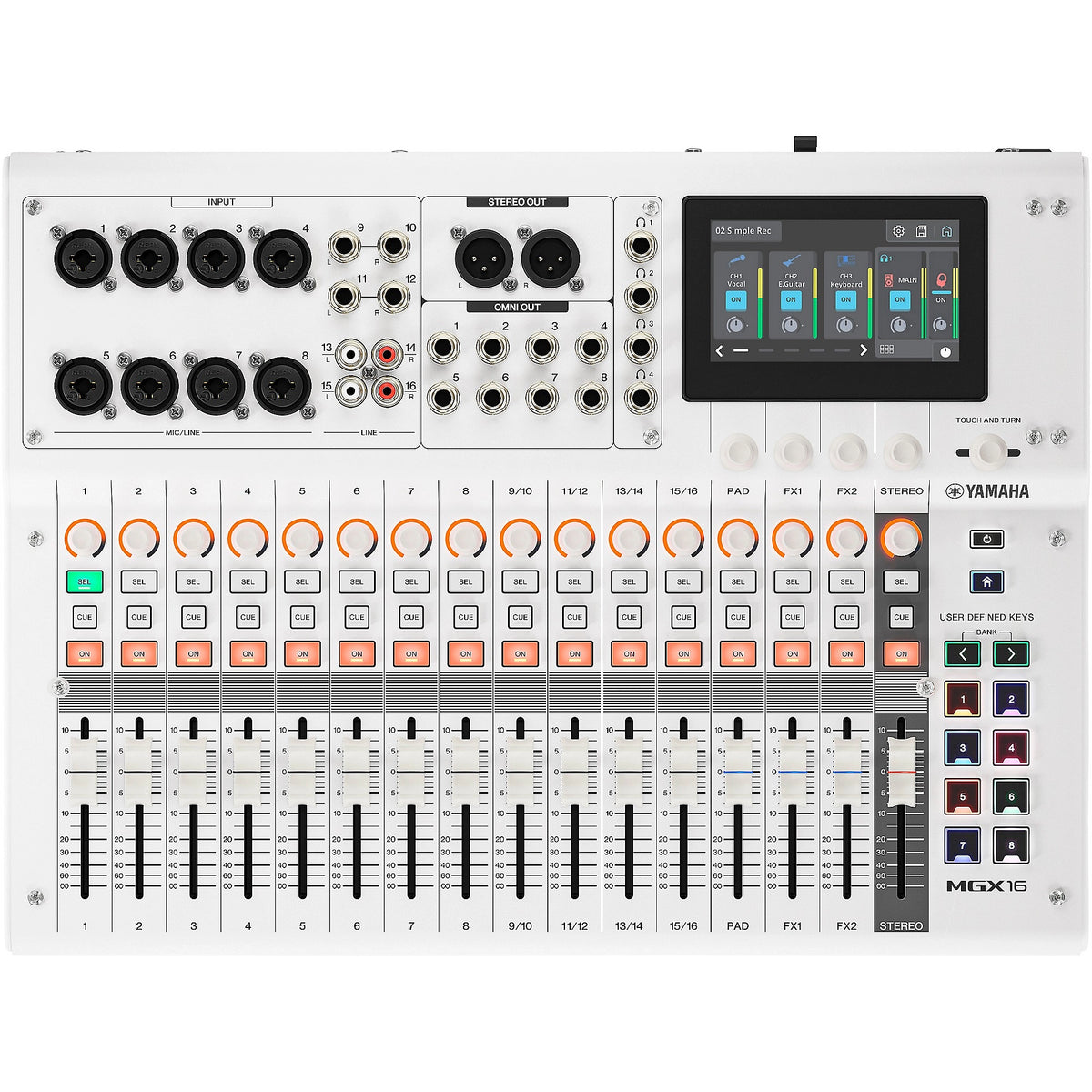 Yamaha MGX16 White Consola Digital 22 canales